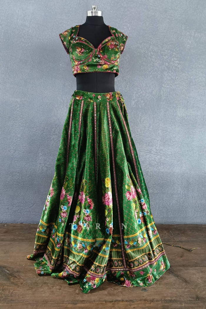 Panna Qurbat Blouse with Lehenga / Damage