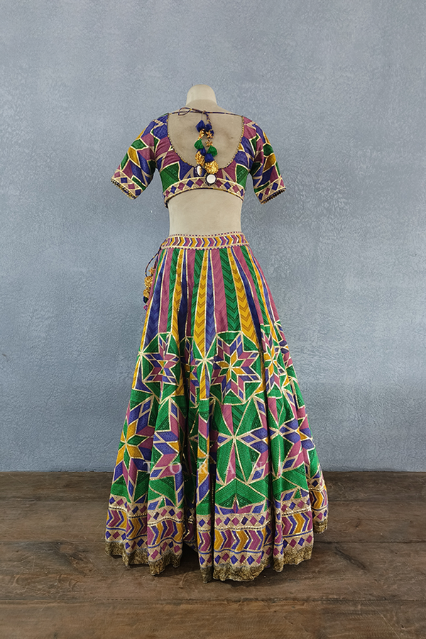 Sale- Navratan Shamiyana Lehenga Skirt and Blouse