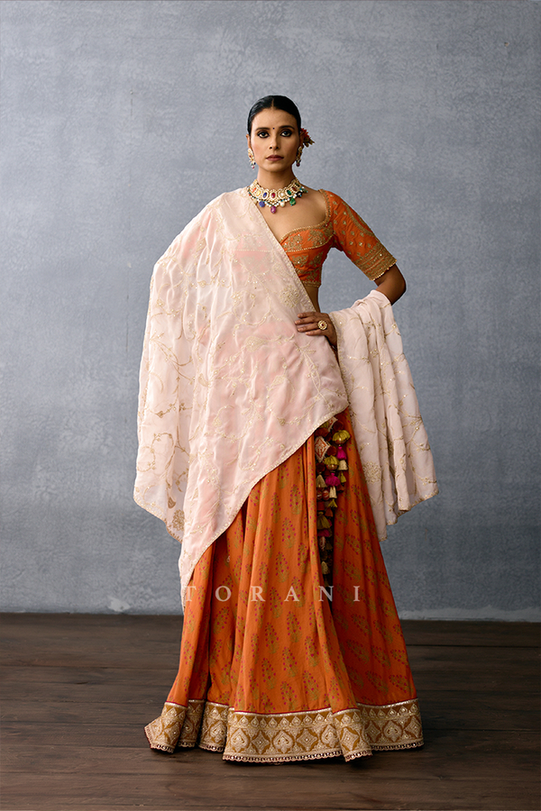 Gerua Janma Lehenga Set