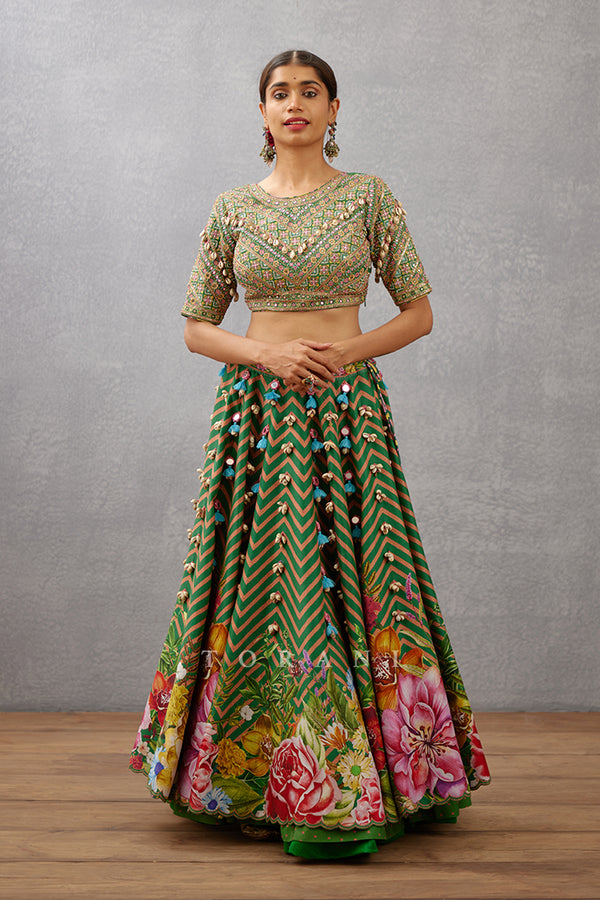 Panna Gul Saadat Lehenga Set