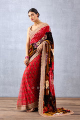 Chintz Printed Half and Half Saree