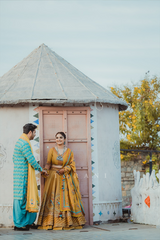 SRISHTI IN OUR SUNEHRA PADMINI LEHENGA SET