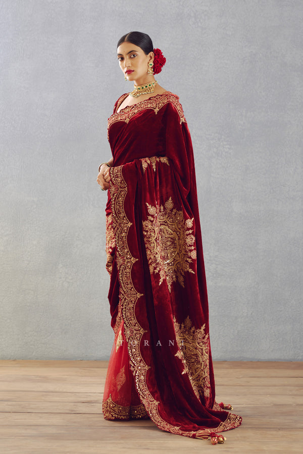 Sindoori Makhmal Yuvani Saree