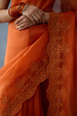 Narangi Afrah Saree