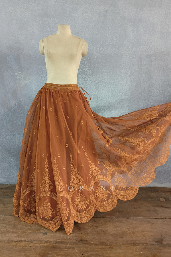 Sale - Naranji Gurleen Lehenga Skirt