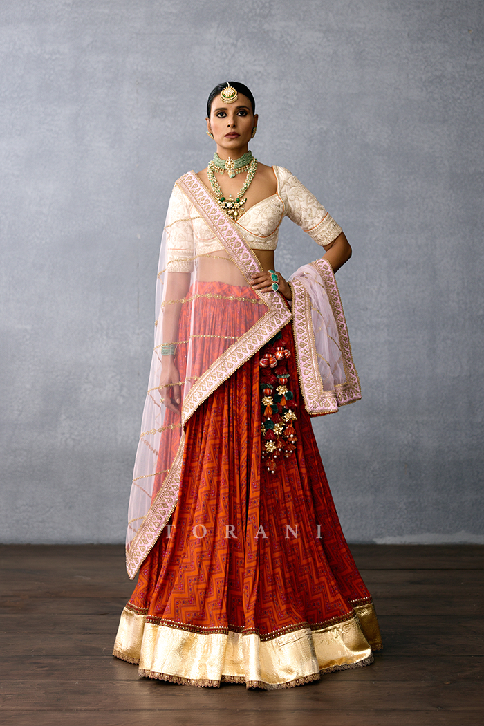 Gerua Maniki Lehenga Set