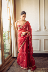 Alia Bhatt in our Sindoori Nayantara Ambika Saree Set