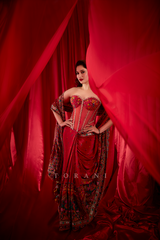 Tamannah  Bhatia In Our DIL SURKH AMI SAREE Set