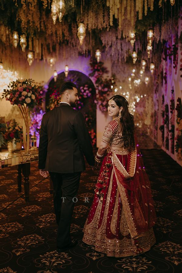 Snehdeep Kangder in our SINDOORI SUHANI LEHENGA SET