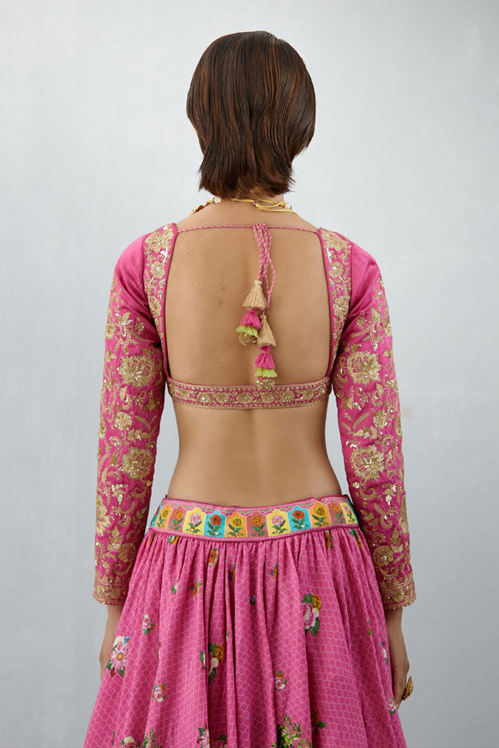 handwoven chanderi Backless blouses