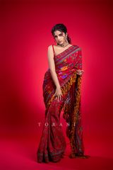 Anupama Parameswaran in our DIL SURKH GAZAL SAREE SET