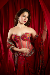 Tamannah  Bhatia In Our DIL SURKH AMI SAREE Set