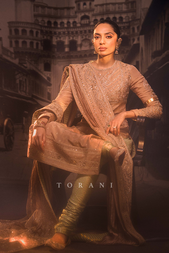 Sobhita Dhulipala in our Talai Jahaanaara Custom Khada Dupatta & Kurta Set