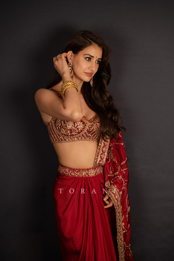 Disha Patani In our Lohit Lasya Saree set