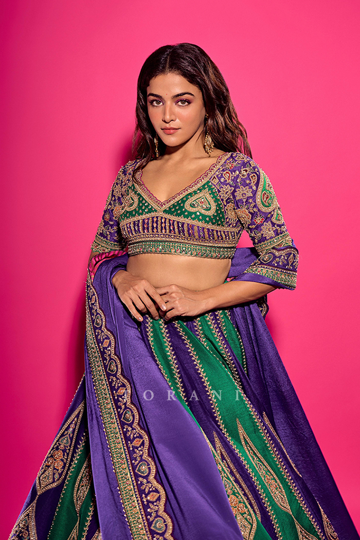 Wamiqa Gabbi in our  Baghan Morni lehenga