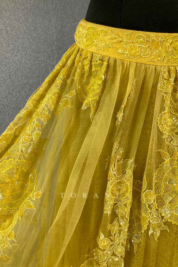 Nargis Darya Lehenga Skirt with Odhni/ Damage