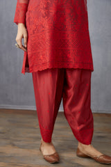 Sale - Surkh Sloka Kurta Set