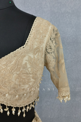 Mradu Pankhuri Lehenga Skirt with Blouse / Damage