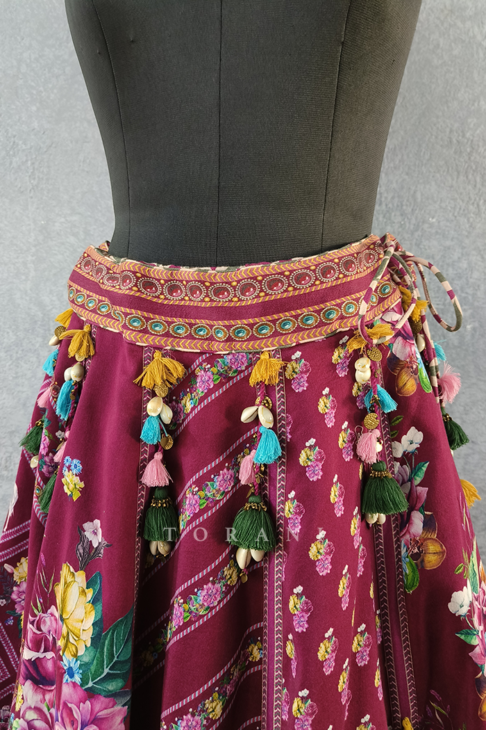 Sale -Manika Saadat Gul Lehenga Skirt