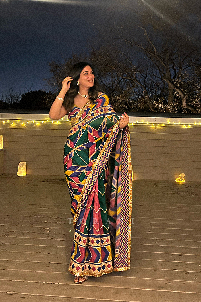 Juhi Tahiliani in our Satrangi Shamiyana Saree Set – Torani India