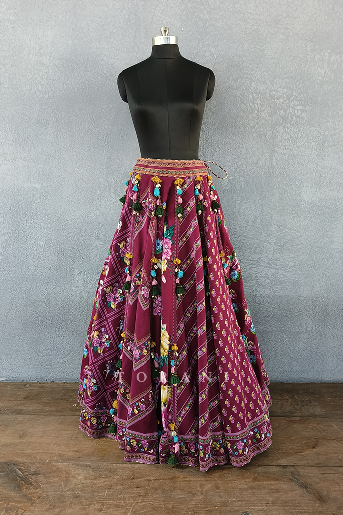 Sale -Manika Saadat Gul Lehenga Skirt