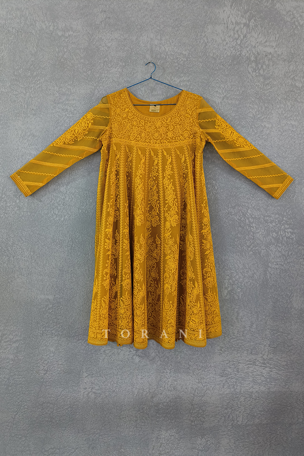 Sale- Zard Kalidaar Paavni Kurta