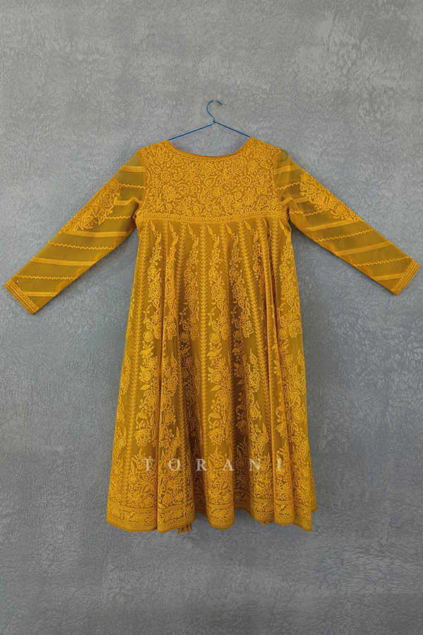 Sale- Zard Kalidaar Paavni Kurta