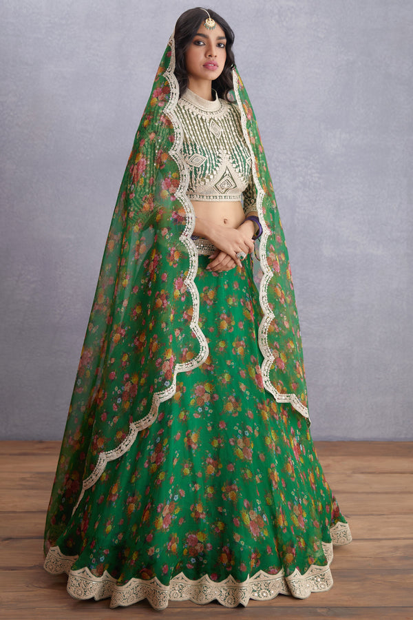 Sale- Panna Induma Lehenga Set